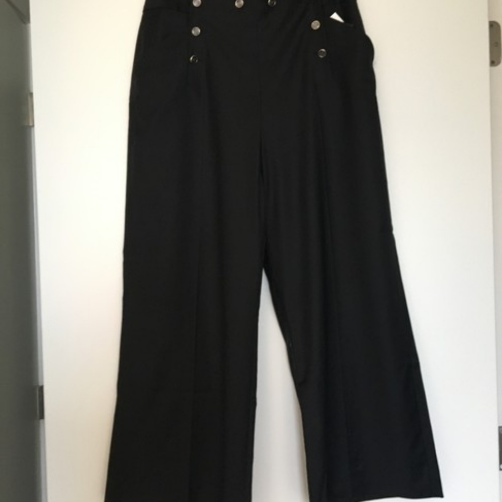NWT Temperley London Black Opus Cropped Twill Pant - Picture 4 of 7